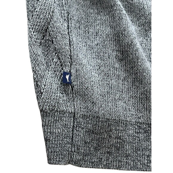 Tommy Bahama 1/4 Zip Pullover Mens 2XL Gray Cable Knit Sweater Preppy Old School - Picture 4 of 10